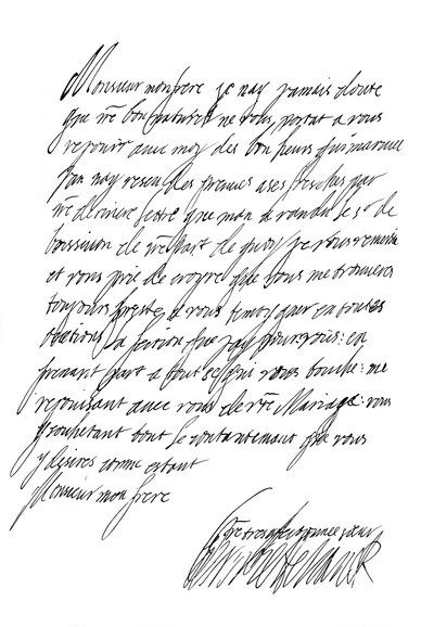 Dopis Henrietty Marie, královny Karla I., 17. století 1865. od Frederick George Netherclift