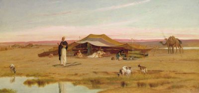 Šejkova večerní modlitba (olej na plátně) od Frederick Goodall