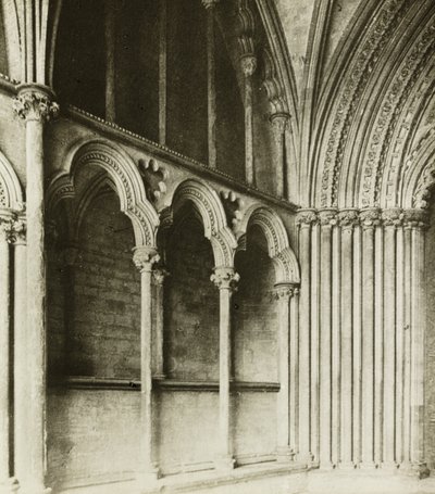 Elyská katedrála: Galilea, detaily od Frederick H. Evans