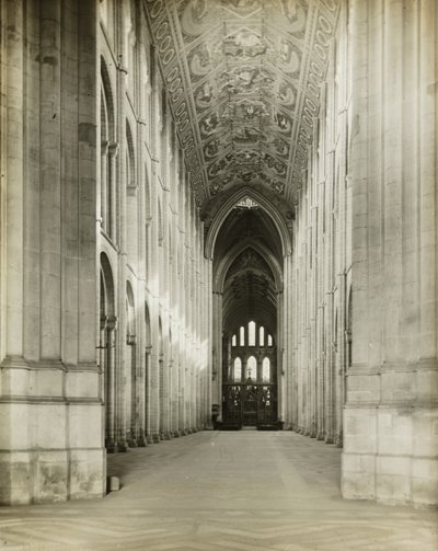 Elyská katedrála: Nave od kruchtových dveří od Frederick H. Evans