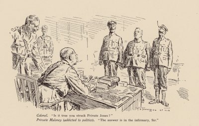 Voják obviněný z úderu do kamaráda (litografie) od Frederick Henry Townsend