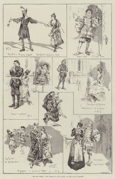 The New Opera, The Yeomen of the Guard, v Savoy Theatre od Frederick Henry Townsend