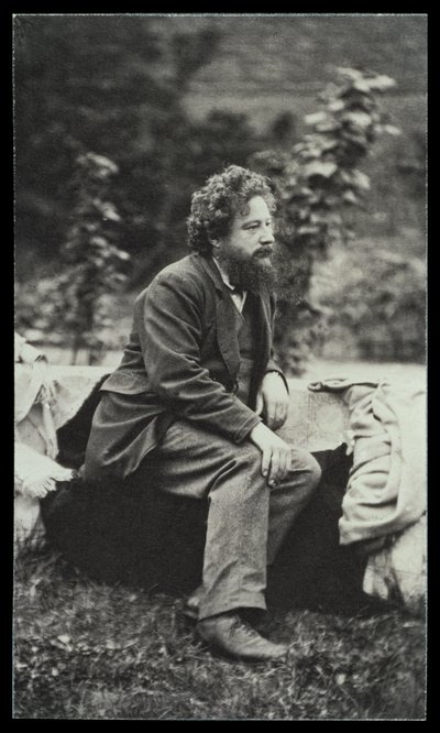 Portrétní fotografie Williama Morrise (1834-96) od Fredericka Hollyera (1837-1933) (sépiová fotografie) od Frederick Hollyer