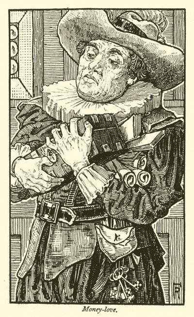 Láska k penězům (rytina) od Frederick Hurten Rhead