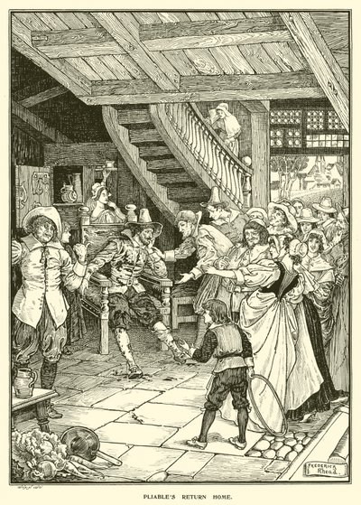 Poddajný návrat domů (rytina) od Frederick Hurten Rhead