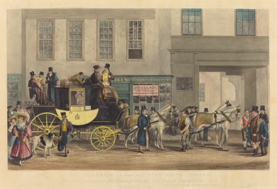 Blenheim, Leaving the Star Hotel, Oxford od Frederick James Havell after George Havell