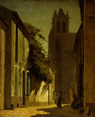 Pouliční scéna, Moret od Frederick John Mulhaupt