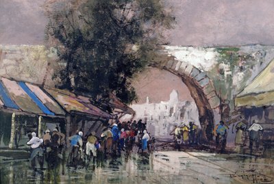 In The Busy Haunts of Men, 1915 (olej a wc na palubě) od Frederick Johnn Hiles