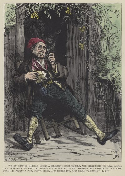 Ilustrace k filmu Barnaby Rudge od Frederick L. Bernard