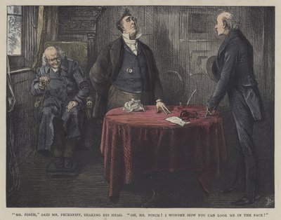 Ilustrace pro Martina Chuzzlewita od Frederick L. Bernard