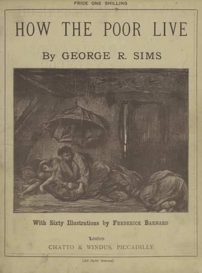 Titulní strana knihy Jak žijí chudí od George R Simse od Frederick L. Bernard