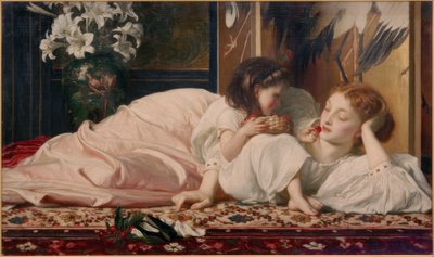 Matka s dítětem (třešně) od Frederick Lord Leighton