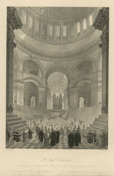 Jubilejní setkání Children of the Charity Schools of London od Frederick Mackenzie