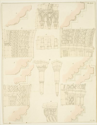 Podrobnosti o College Gateway (tužka na papíře) od Frederick Mackenzie