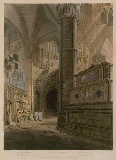 Severovýchodní oblast, Westminster Abbey, Londýn od Frederick Mackenzie