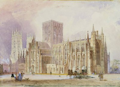 York Minster: pohled z jihu od Frederick Mackenzie