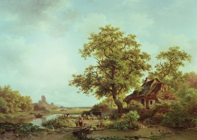 Zalesněná krajina od Frederick Marianus Kruseman
