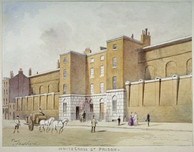 Pohled na věznici Whitecross Street pro dlužníky, Londýn, c1840 od Frederick Napoleon Shepherd
