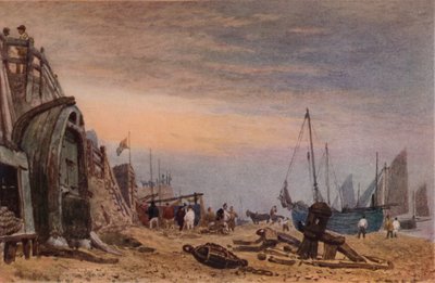 Brighton Beach, odklízení oparu, c1820 od Frederick Nash