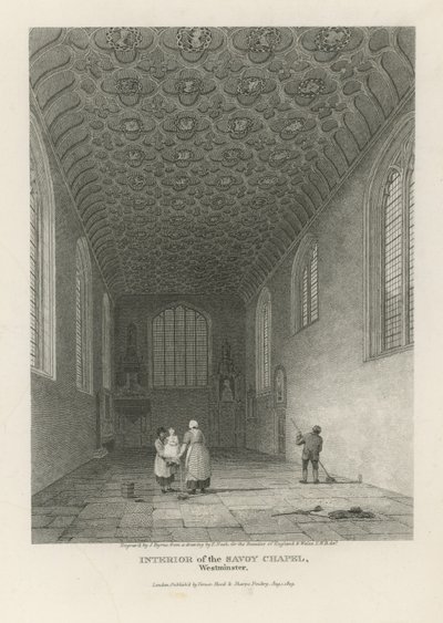 Interiér The Savoy Chapel od Frederick Nash