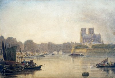Notre Dame, Paříž, 19. století od Frederick Nash