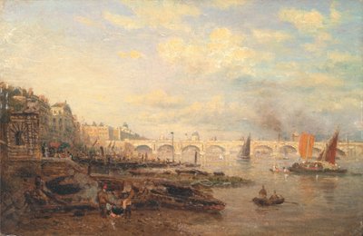Temže a most Waterloo ze Somerset House od Frederick Nash