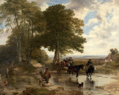 Market Cart at a Brook, 1845 od Frederick Richard Lee