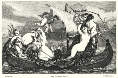 The Flight of Helen (rytina) od Frederick Richard Pickersgill