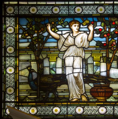 Londýn, Thomas Goode Showroom, South Audley Street, GE Cooke, připisován Frederick Vincent Hart (1843-1914), Classical Maidens In A Garden, 1876 od Frederick Vincent Hart