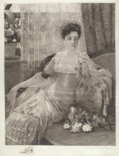 Bez názvu (Dívka na gauči) od Frederick W. Freer