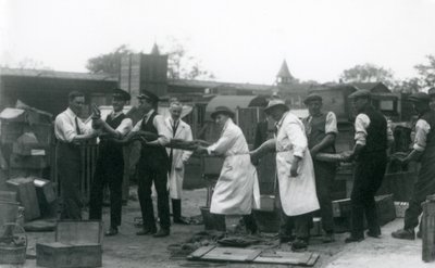 20 stop dlouhý Python nese jedenáct členů Zoologické společnosti, Londýnská zoo, červen 1925 od Frederick William Bond