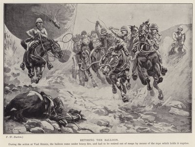Stažení balónu (litho) od Frederick William Burton