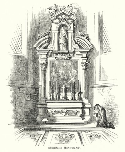 Rubensův pomník (rytina) od Frederick William Fairholt