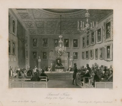 Somerset House, setkání královské společnosti od Frederick William Fairholt