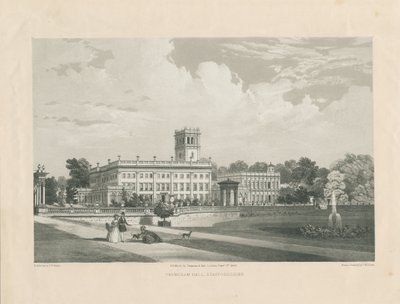 Trentham Hall: litotinová rytina, nd [c 1846] (tisk) od Frederick William Hulme