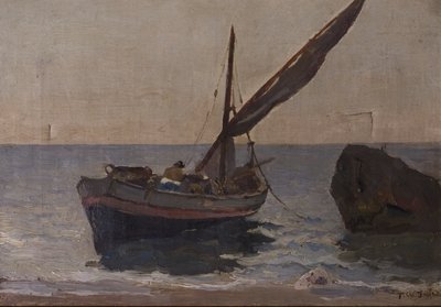 Lodě na pobřeží, počátek 20. století od Frederick William Jackson