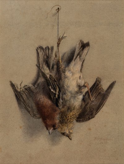 Zátiší, skřivani od Frederick William Jackson