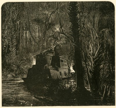 „Vystupování po řece Ocklawaha v noci“, 1872. od Frederick William Quartley