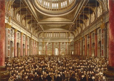 Interiér Manchester Exchange od Frederick and Saunders H.L. (19th Century) Sargent