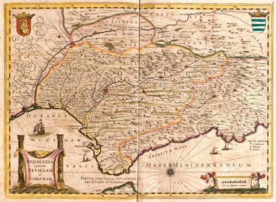 Andalusie, Španělsko od Frederick de Wit