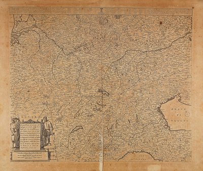 Střední-severní Evropa a severní Itálie, Mapa Frederika de Wita, Amsterdam, mědirytina od Frederick de Wit
