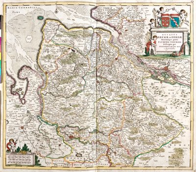 Dolní Sasko, Brémy, Hamburk, Německo od Frederick de Wit