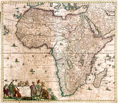 Mapa Afriky (lept od Frederick de Wit