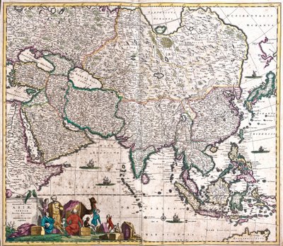 Mapa Asie (lept od Frederick de Wit