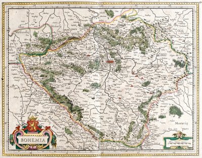 Mapa Boheme (Česká republika) (lept od Frederick de Wit