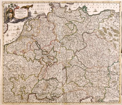 Mapa Německa (lept od Frederick de Wit