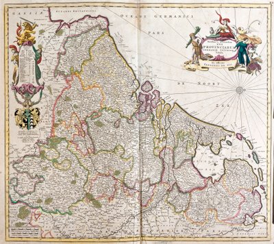 Mapa Dolního Německa (Německo) (lept od Frederick de Wit
