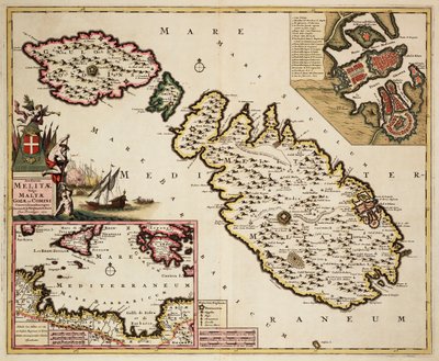 Mapa Malty, Goza a Comina od Frederick de Wit