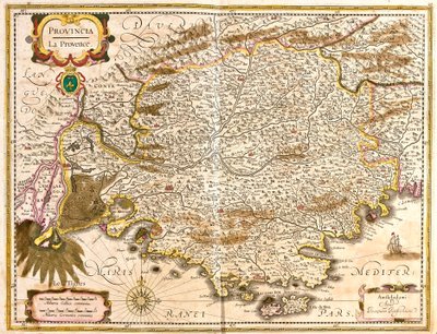 Mapa Provence (Francie) (lept od Frederick de Wit
