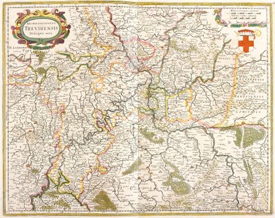 Mapa Archeveche of Treves (Německo) (lept od Frederick de Wit